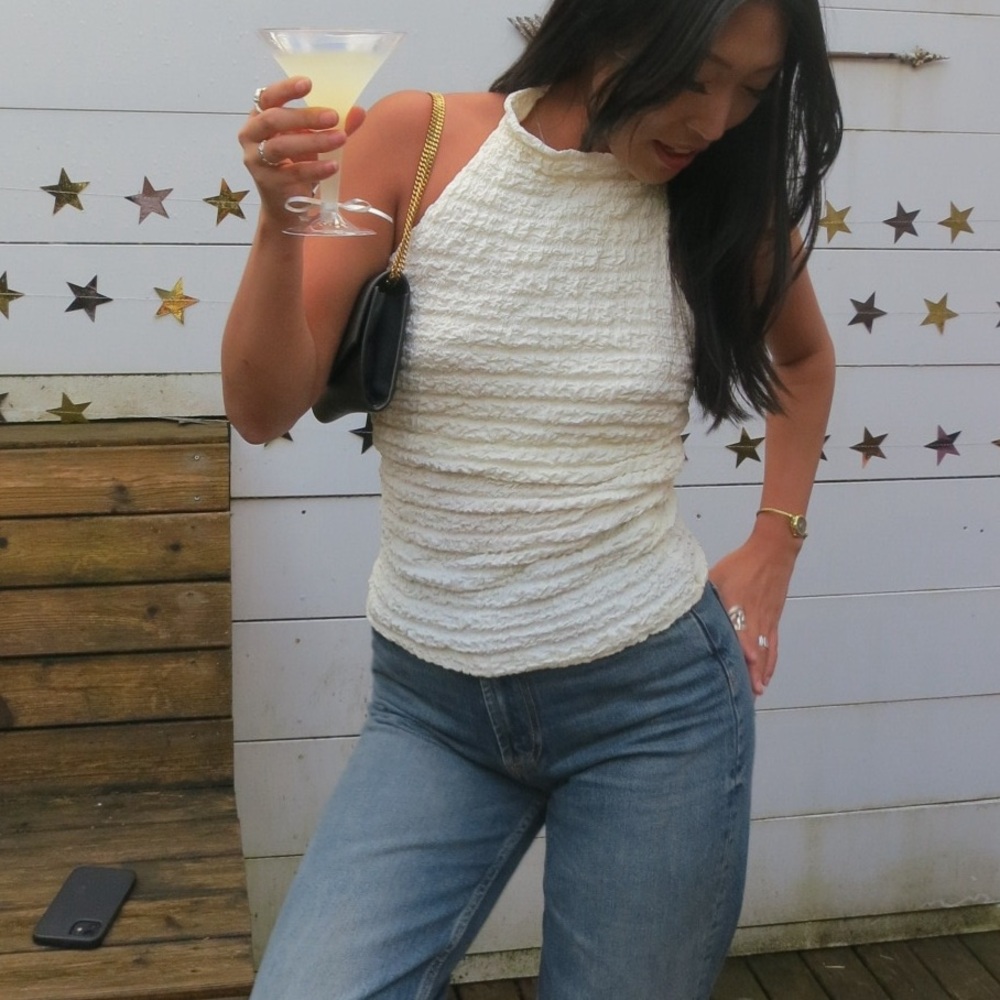 Zara Cream Halter Top